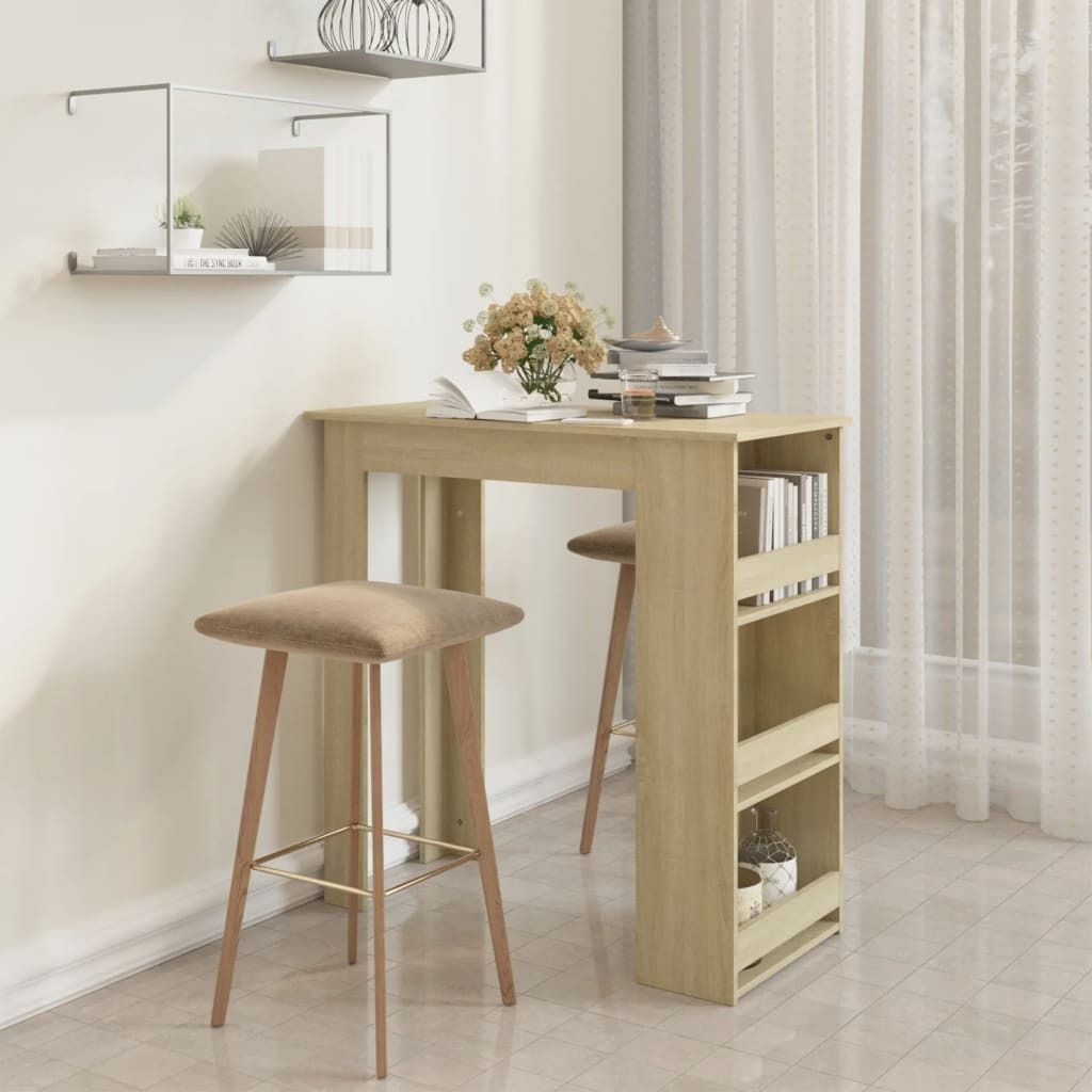 Maison Exclusive - Bartisch mit Regal Sonoma-Eiche 102x50x103,5 cm Holzwerkstoff