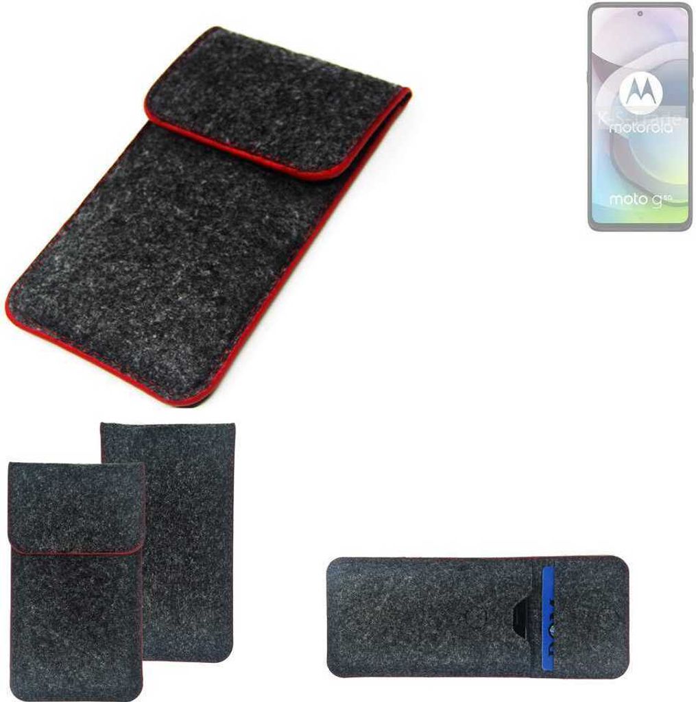 K-S-Trade Handy Schutz Hülle kompatibel mit Motorola Moto G 5G (2024) Schutzhülle Handyhülle Filztasche Pouch Tasche Case Sleeve Filzhülle