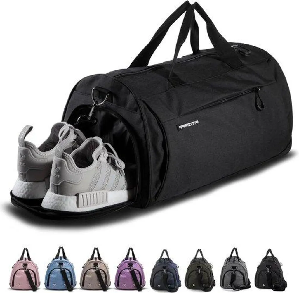 Sac de sport imperméable et robuste avec compartiment chaussures noir