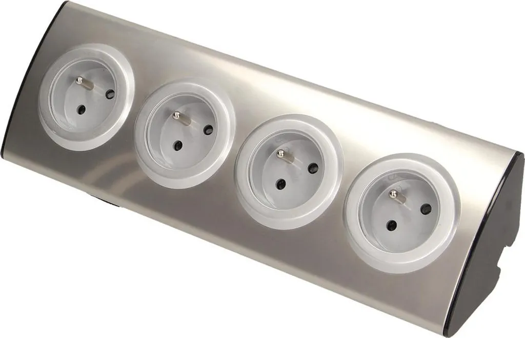 Bloc multiprise d'angle cuisine 4 prises inox ORNO OR-AE-1340 230V 16A