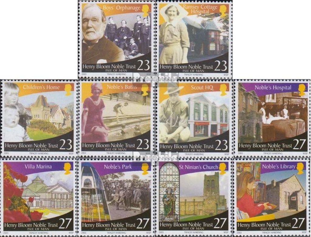 Briefmarken GB - Isle of Man 2003 Mi 1074-1083 (kompl.Ausg.) gestempelt Noble