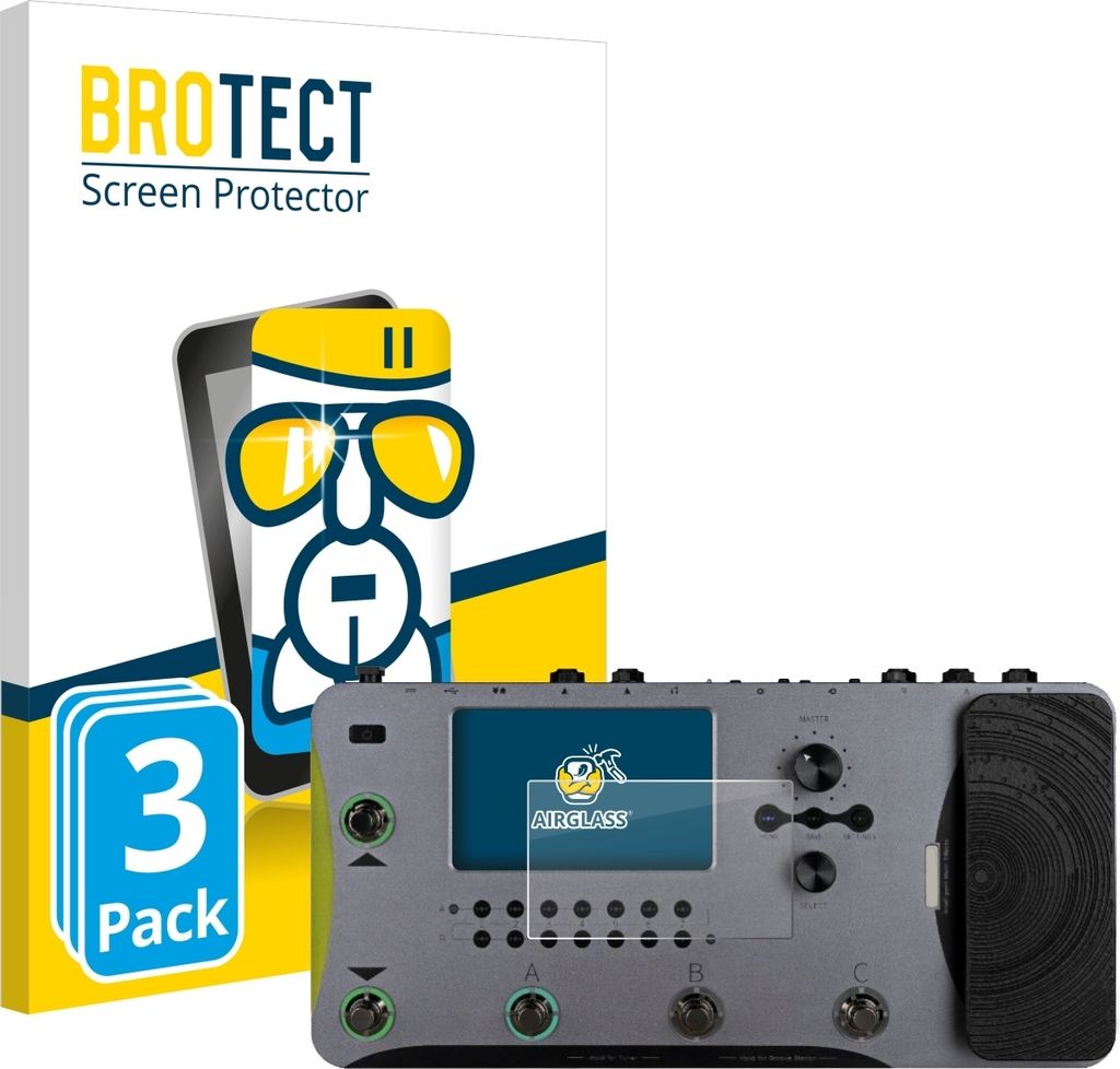 3x BROTECT Schutzglas für Mooer GE1000 Schutzfolie Panzer Folie Glas Display Schutz klar
