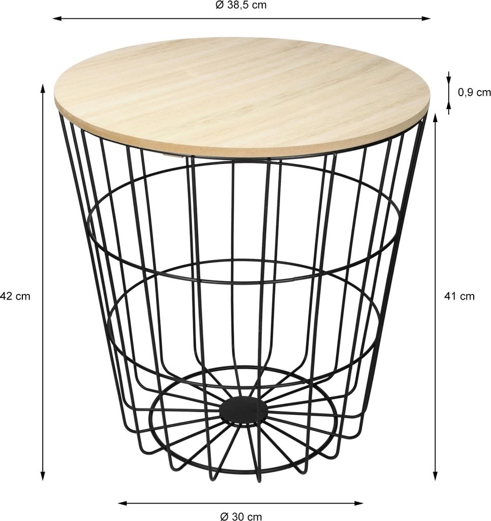 Masa Home&Styling Collection, metal/lemn, 39x41 cm, Zdjęcie produktu 7