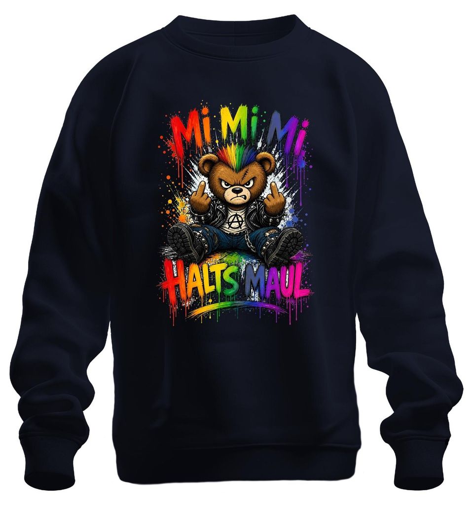 Tričko s potiskem "Mi Mi Mi Halts Maul Bär Punk Rocker Obrázek produktu 