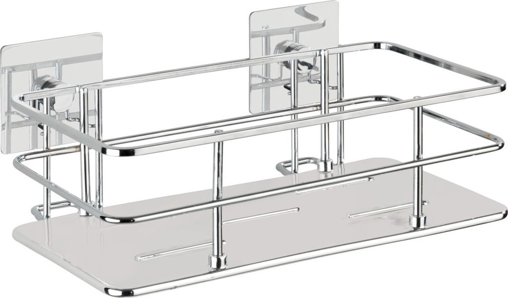 WENKO Edelstahl Wand Ablage Quadro Bad Dusche Küchen WC ohne bohren Regal QUADRO