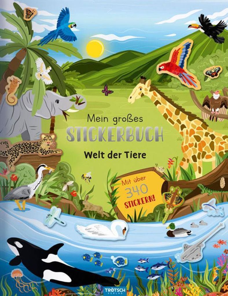 Trötsch Stickerbuch Mein großes Stickerbuch Welt der Tiere Image du produit 