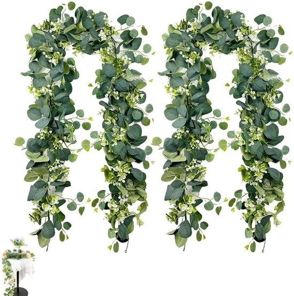 Guirlande d'eucalyptus artificiel 1,8m - Décoration réaliste de salon