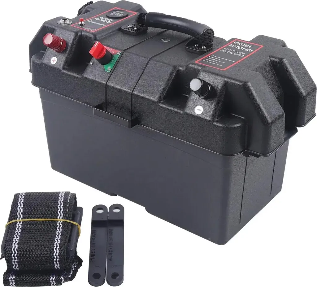 Box Batteria Fuoribordo 12V 44cm - USB Hub e Plastica Anti-Urto