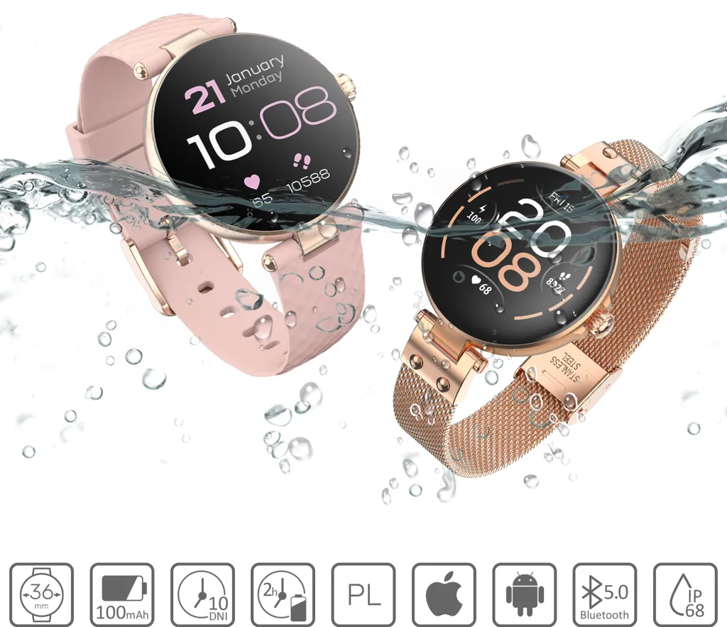 Smartwatch Forever SB-305 IP68: Precisione Medica e Display IPS 1.08" - 3