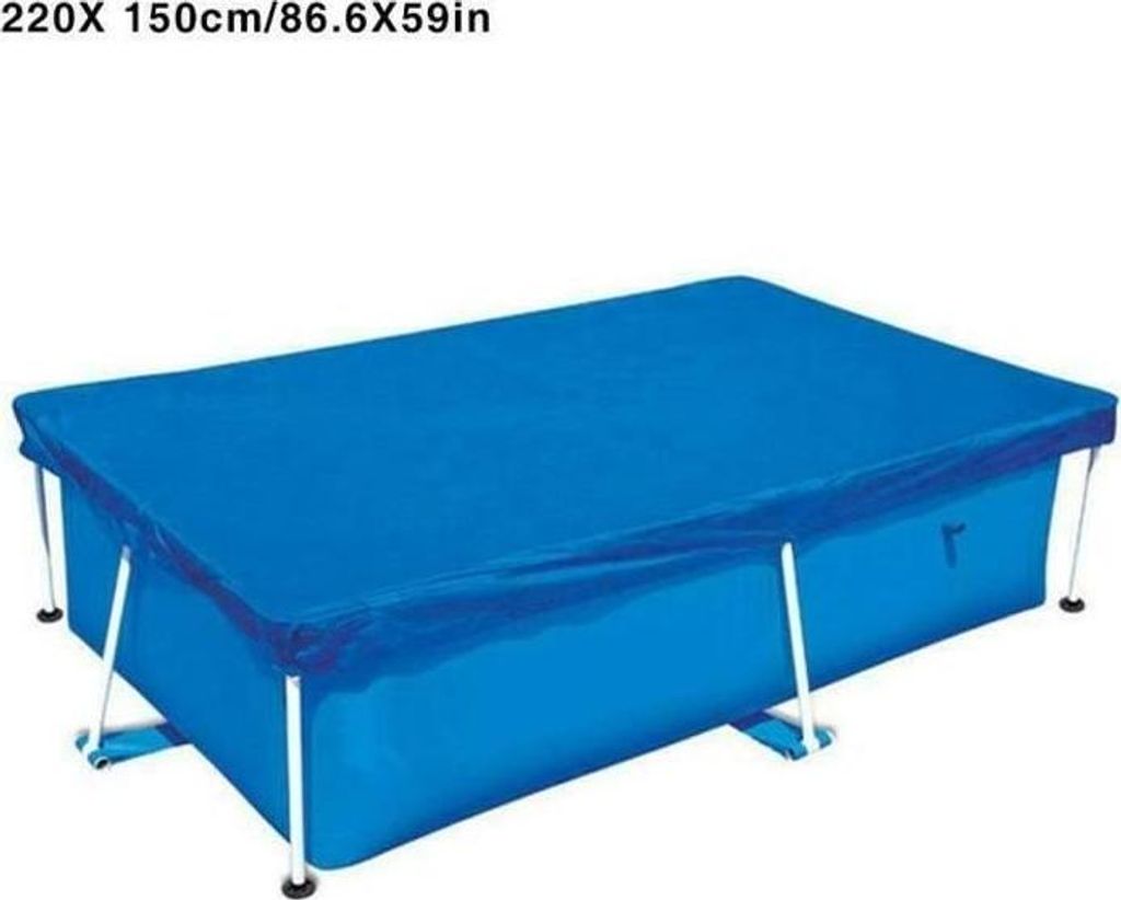 UV-beständige Poolabdeckung, Poolschutzabdeckung – blau, rechteckig