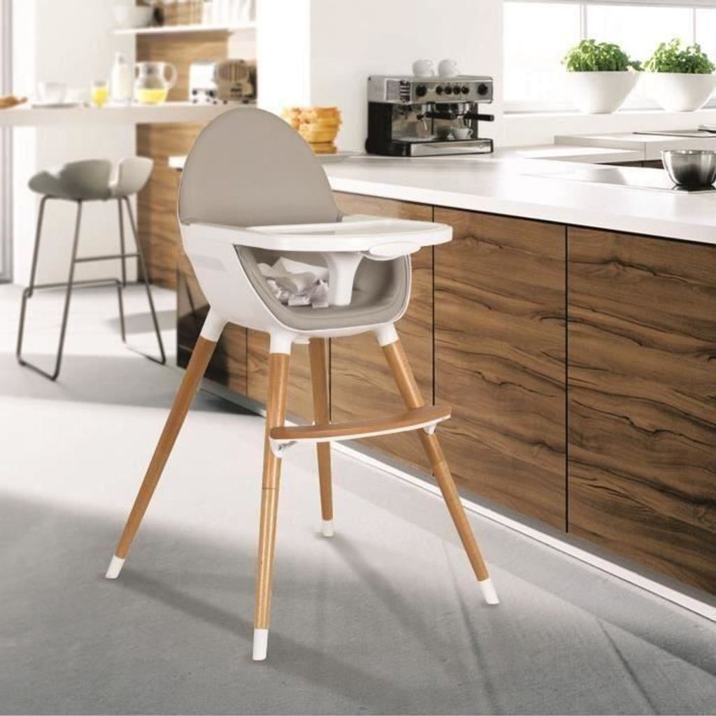 AT4 Webaby, Umbaubarer Hochstuhl, Gepolsterter Sitz, Beige, Produktbild 