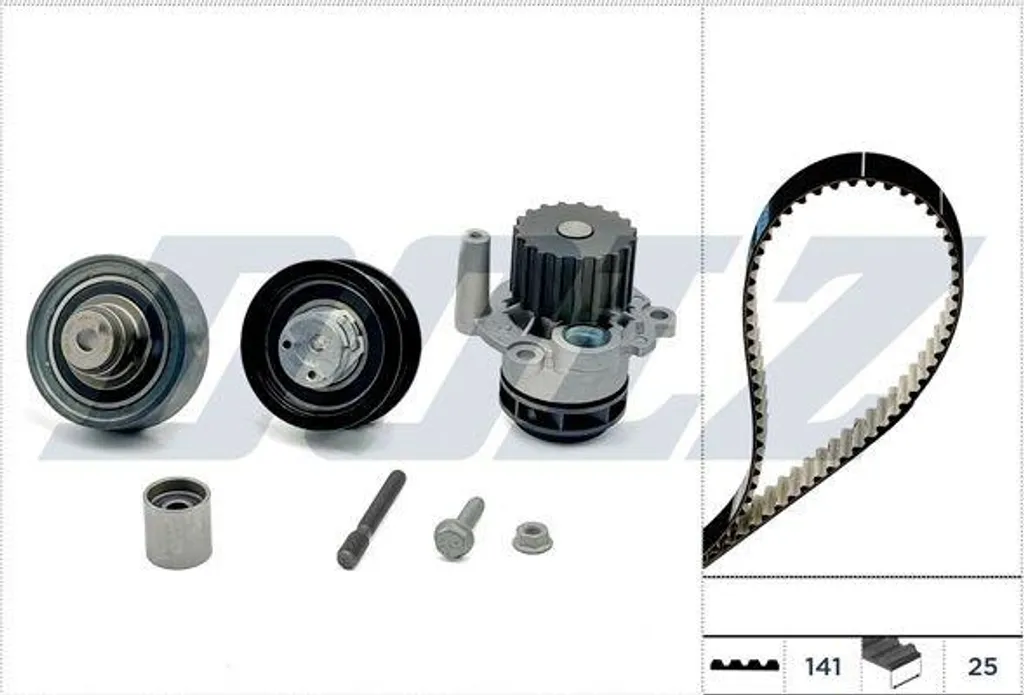 Kit de Distribution DOLZ KD245 avec Pompe à Eau pour VW Polo et Skoda