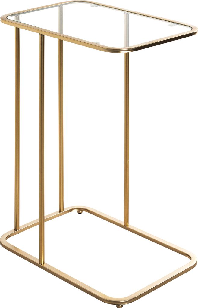 HAKU Beistelltisch gold - Metall, Sicherheitsglas 5 mm, Produktbild 