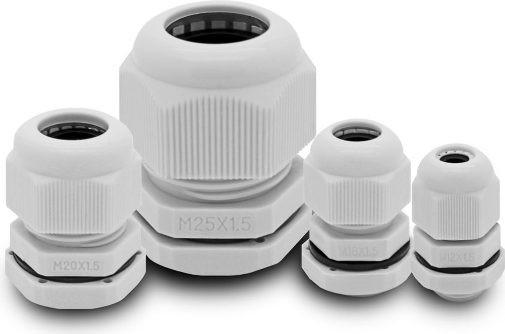 ARLI Kabelverschraubung IP68 grau M12 M16 M20 M25 - 40er Set