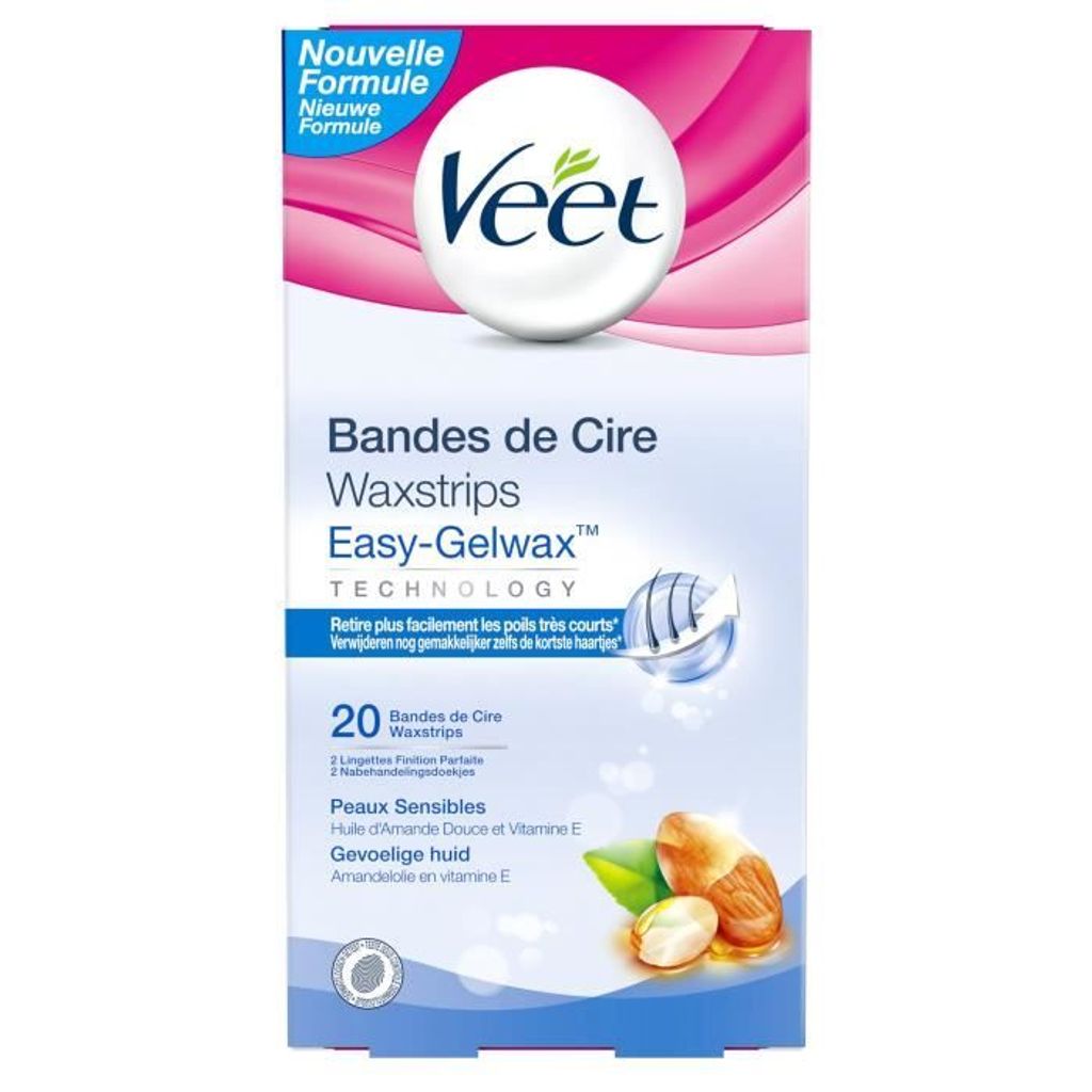 Studené voskové pásiky Veet na citlivú pokožku s mandľovým Obrázok produktu 