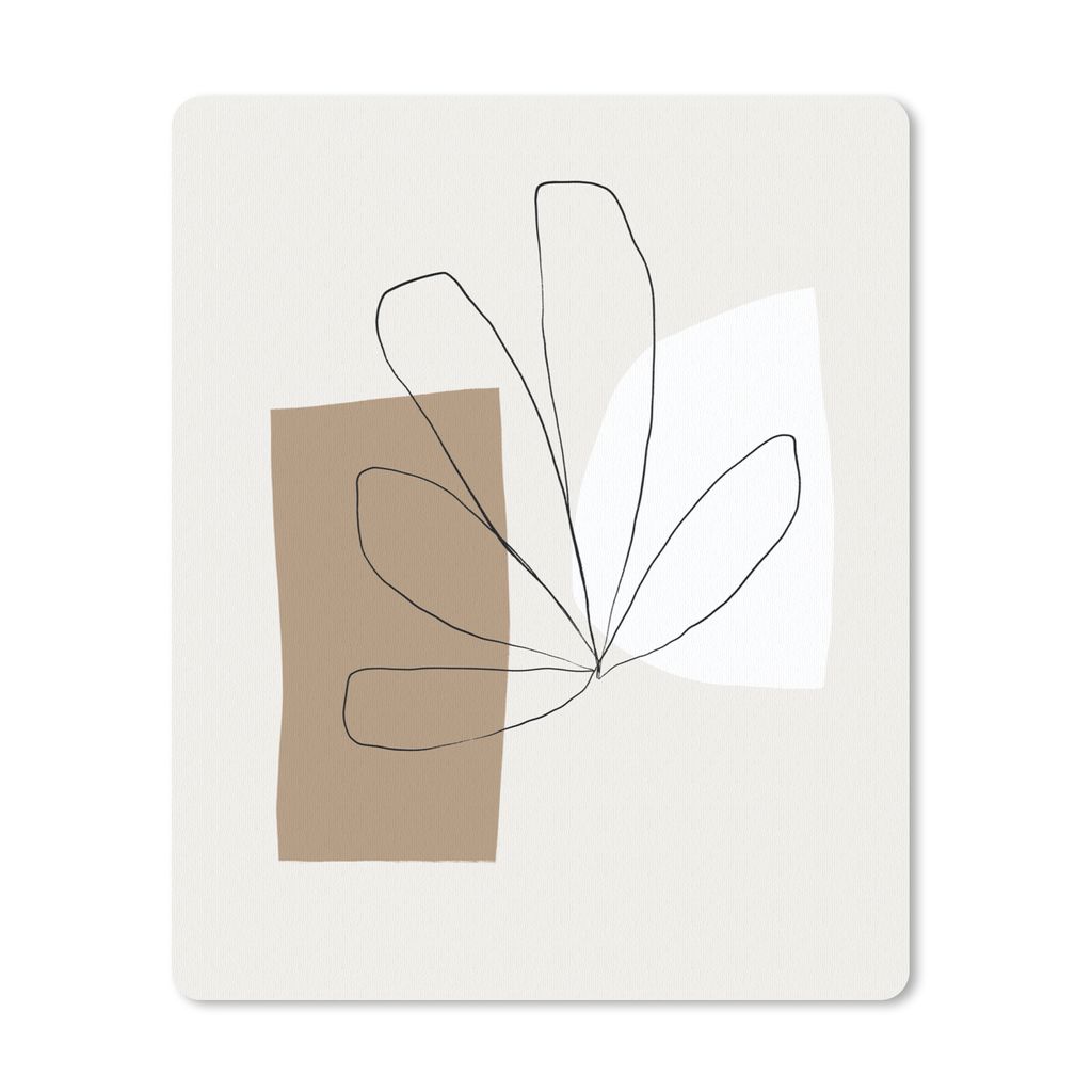 MuchoWow Mauspad Mousepad Blumen - Minimalismus - Pastell 30x40 cm - Mousepads - Maus Mat - Pad - Mausunterlage - Mausmatten
