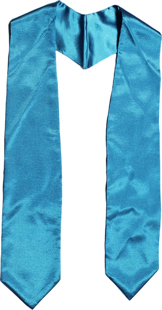 Abschluss-Stola, superweich, leuchtende Farben, Kunstseide, Unisex-Erwachsene, Abschluss-Ehrenstola für Studenten-Blau