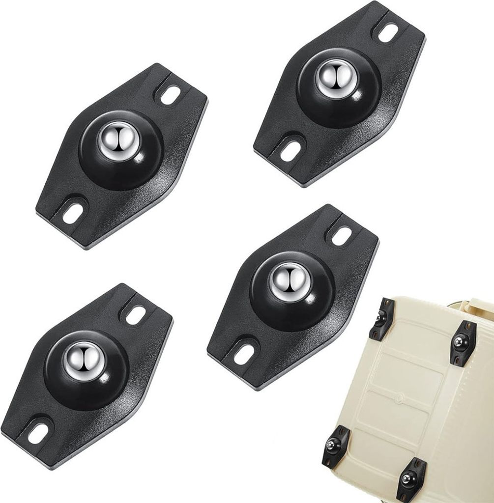 Pack of 4 Möbelrollen Klein, 4.4 cm Kugelrollen für Möbel, Produktbild 