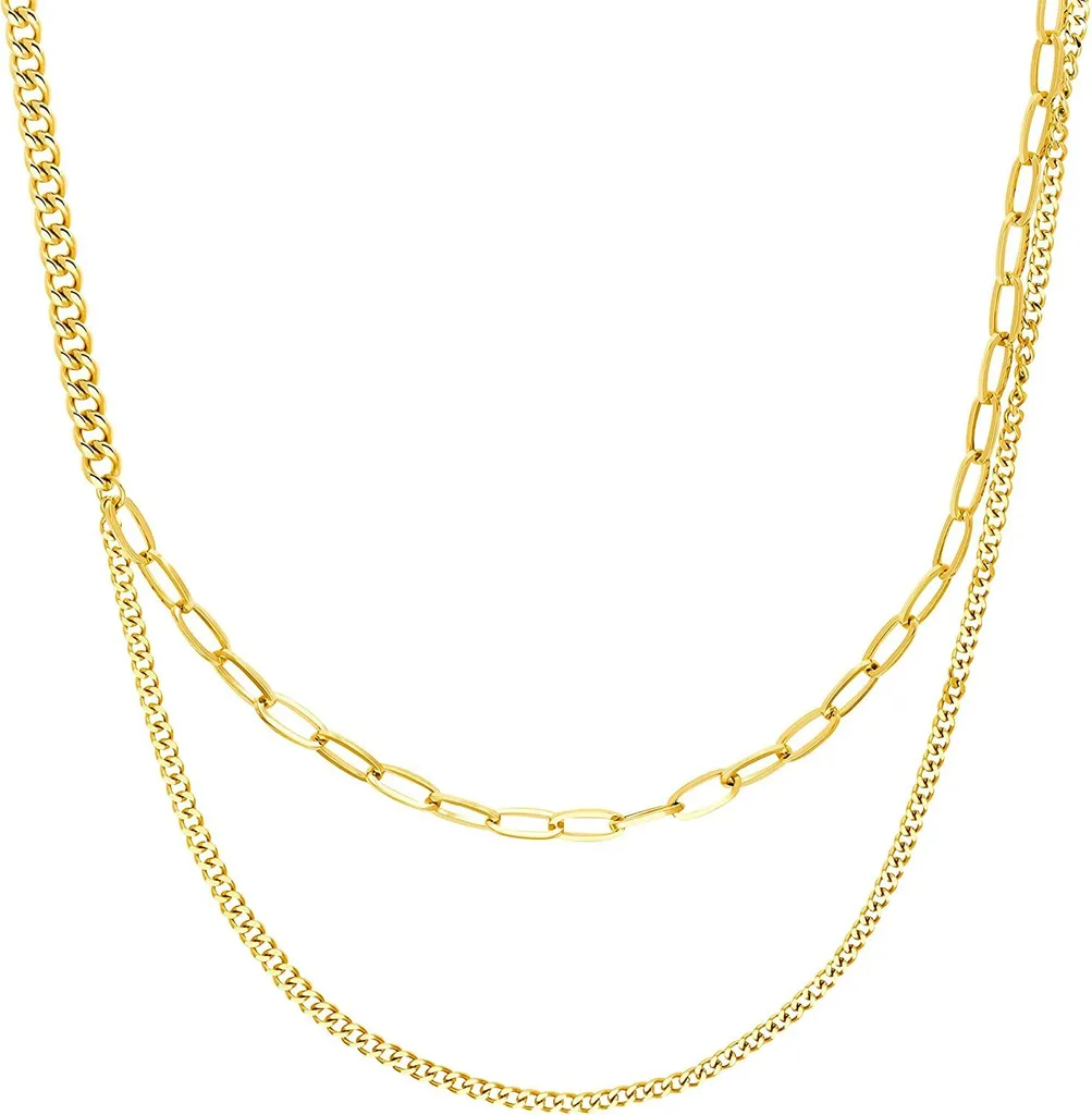 JOOP! Collier 2031015 en acier inoxydable plaqué or IP pour femme