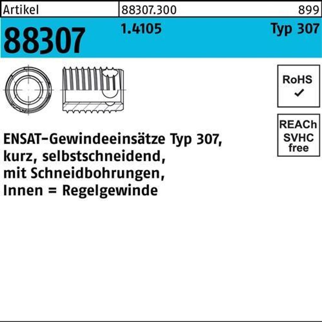 Gewindeeinsatz R 88307 Typ 307 M 5 x 7 1.4105