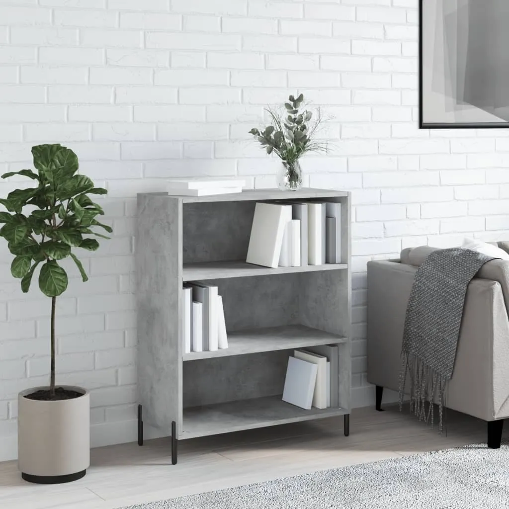 Libreria Moderna Grigio Cemento 69,5x90 cm | Facile da Montare