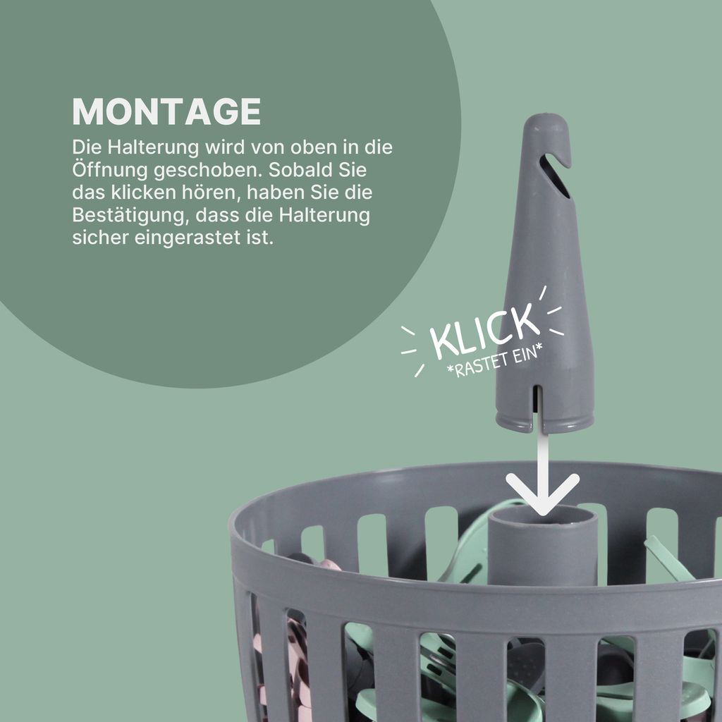 48 Wäscheklammern Set Mit Aufbewahrungstasche - Windfest & Abdruckfrei