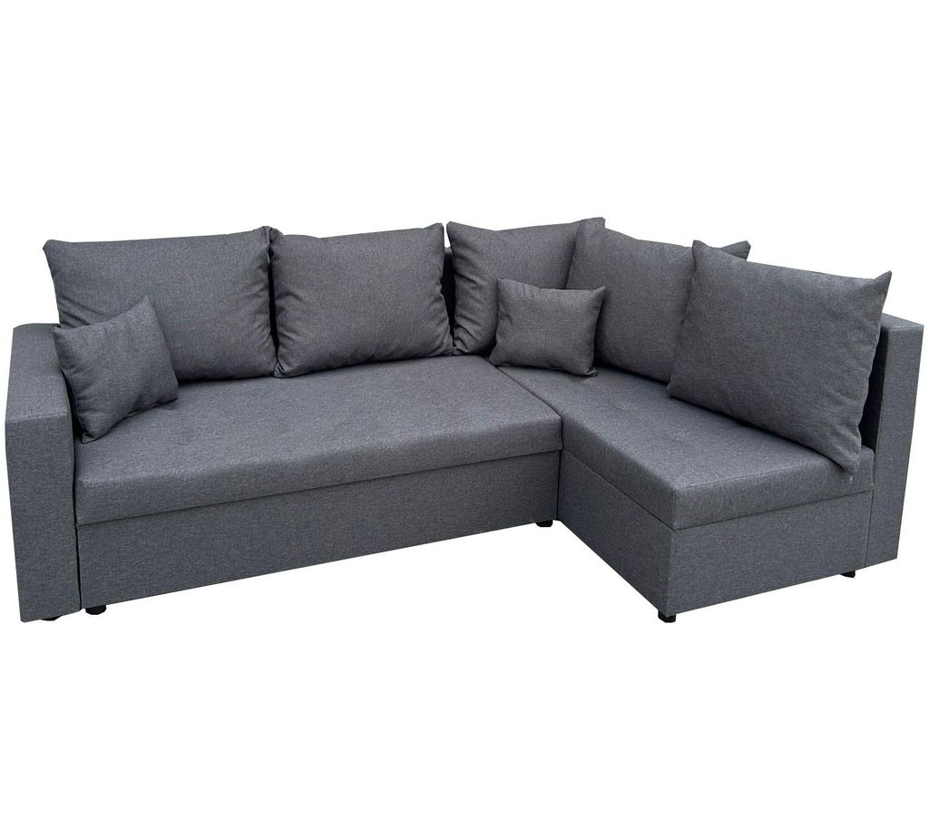 Ecksofa REVO mit Schlaffunktion und 2 Bettkästen, Grau Sawana 05