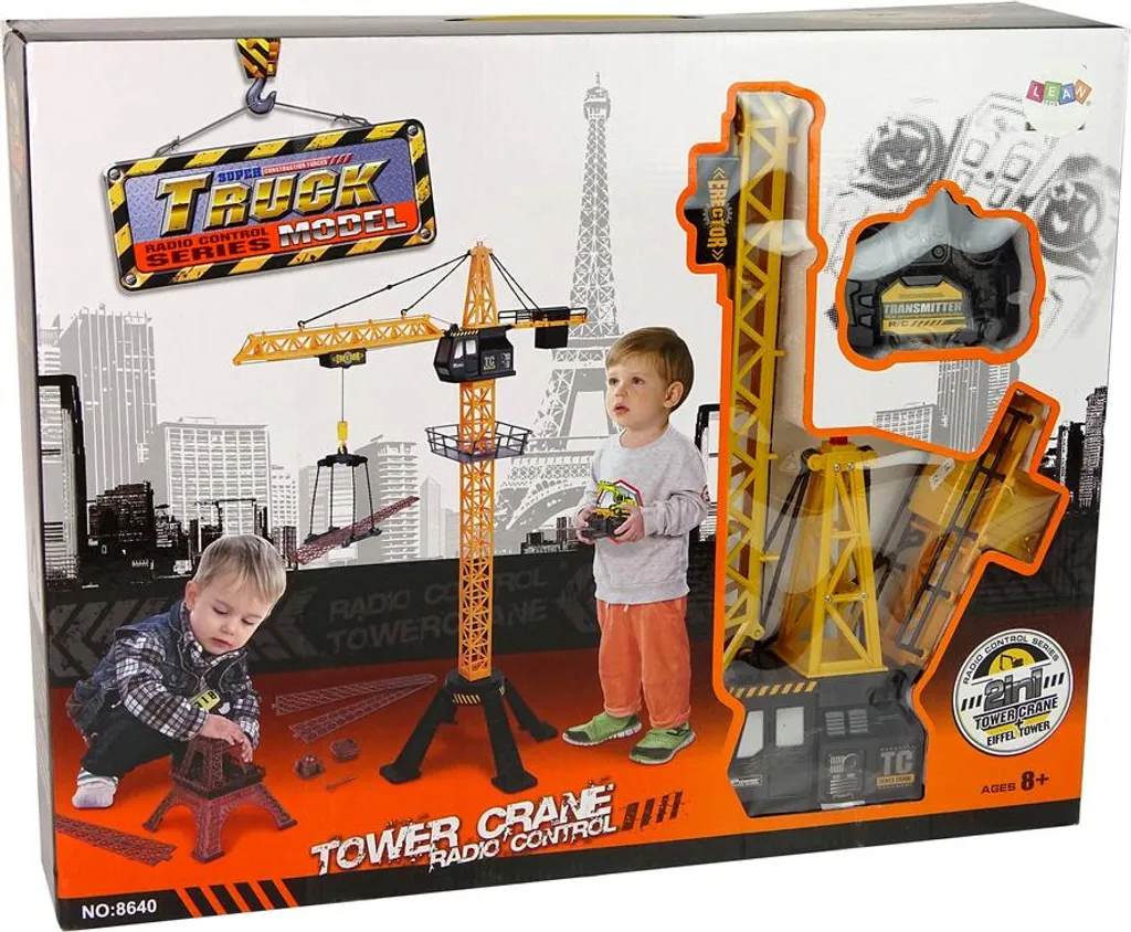 Grue de chantier télécommandée 90 cm jouet Pilot R/C Tour Eiffel