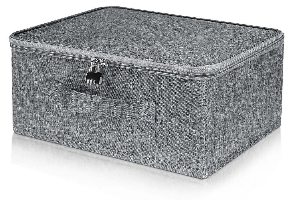 Caisse de rangement avec couvercle et serrure pour vêtements et jeux