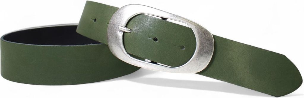 FRONHOFER Damen Ledergürtel große Dornschnalle Retro 70er Hüftgürtel, echt Leder, 4 cm