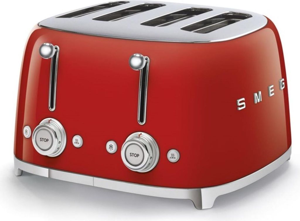 Smeg TSF03RDEU, 4 kaw., Czerwony, Stal nierdzewna, Zdjęcie produktu 