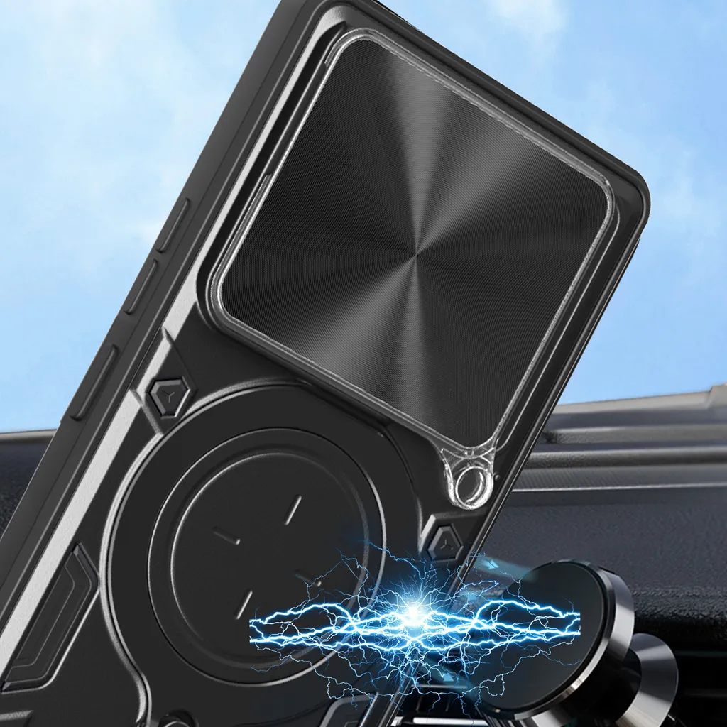 Custodia Argento Xiaomi 14T: Protezione Fotocamera e Supporto Auto - 3
