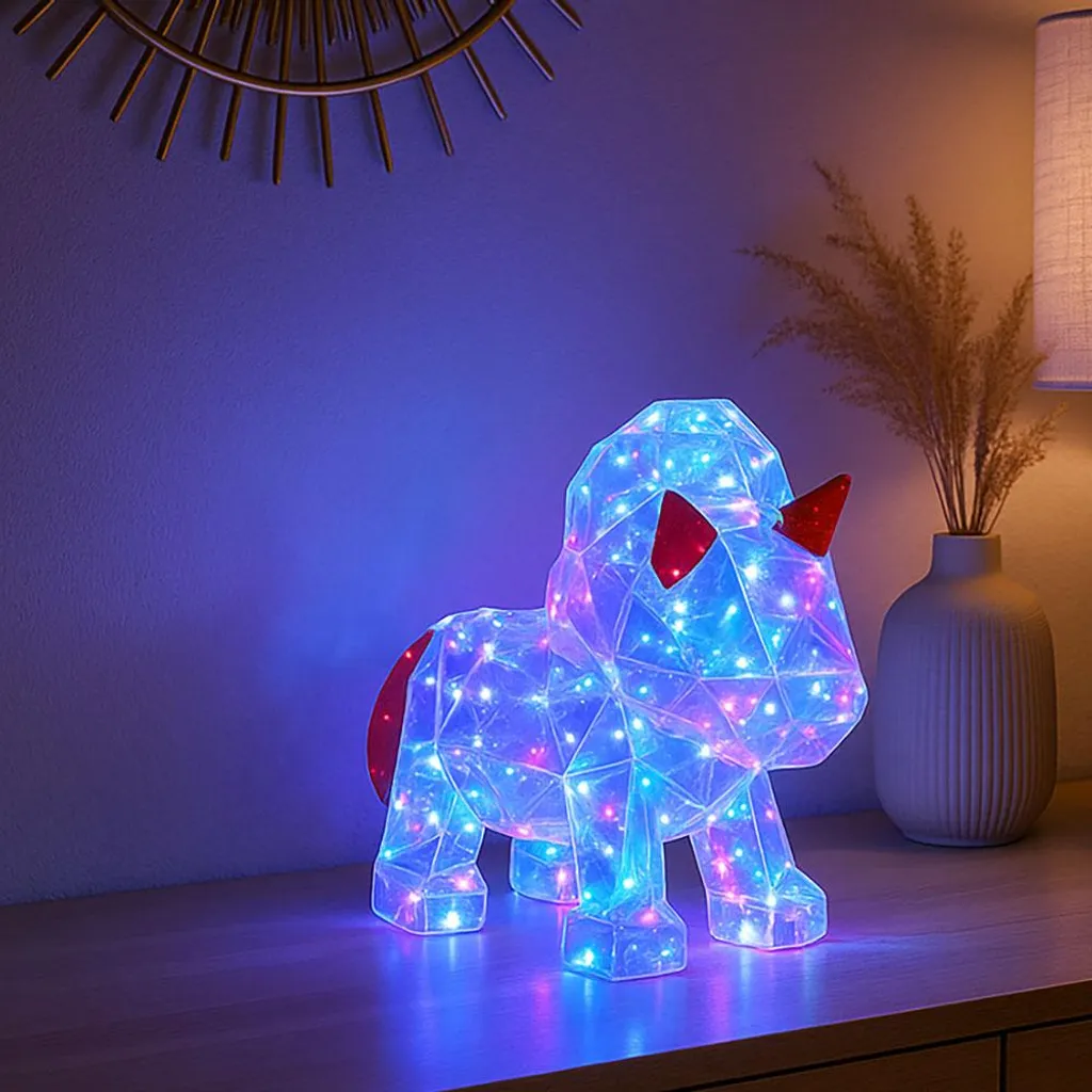 Lampe LED cheval sans pile USB - Solution éclairage déco effet cristal