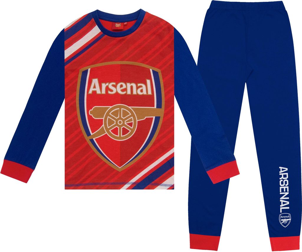 Arsenal FC - Schlafanzug mit langer Hose für Jungen GF1092 (158-164) (Rot/Marine)