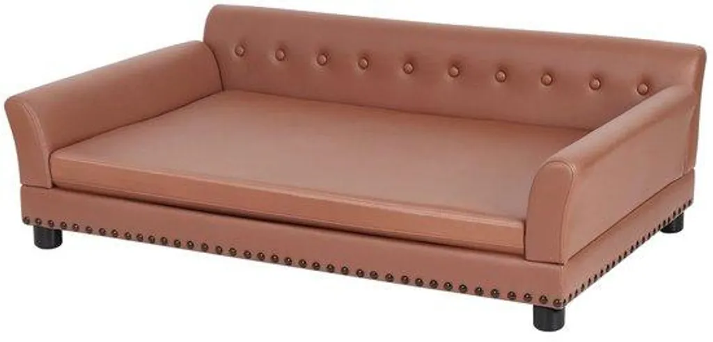Panier canapé pour chien XL marron, lit douillet de 120 cm de longueur
