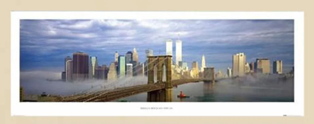 Cadre photo Brooklyn Bridge Mist Joseph Sohm hêtre MDF Shinsuke