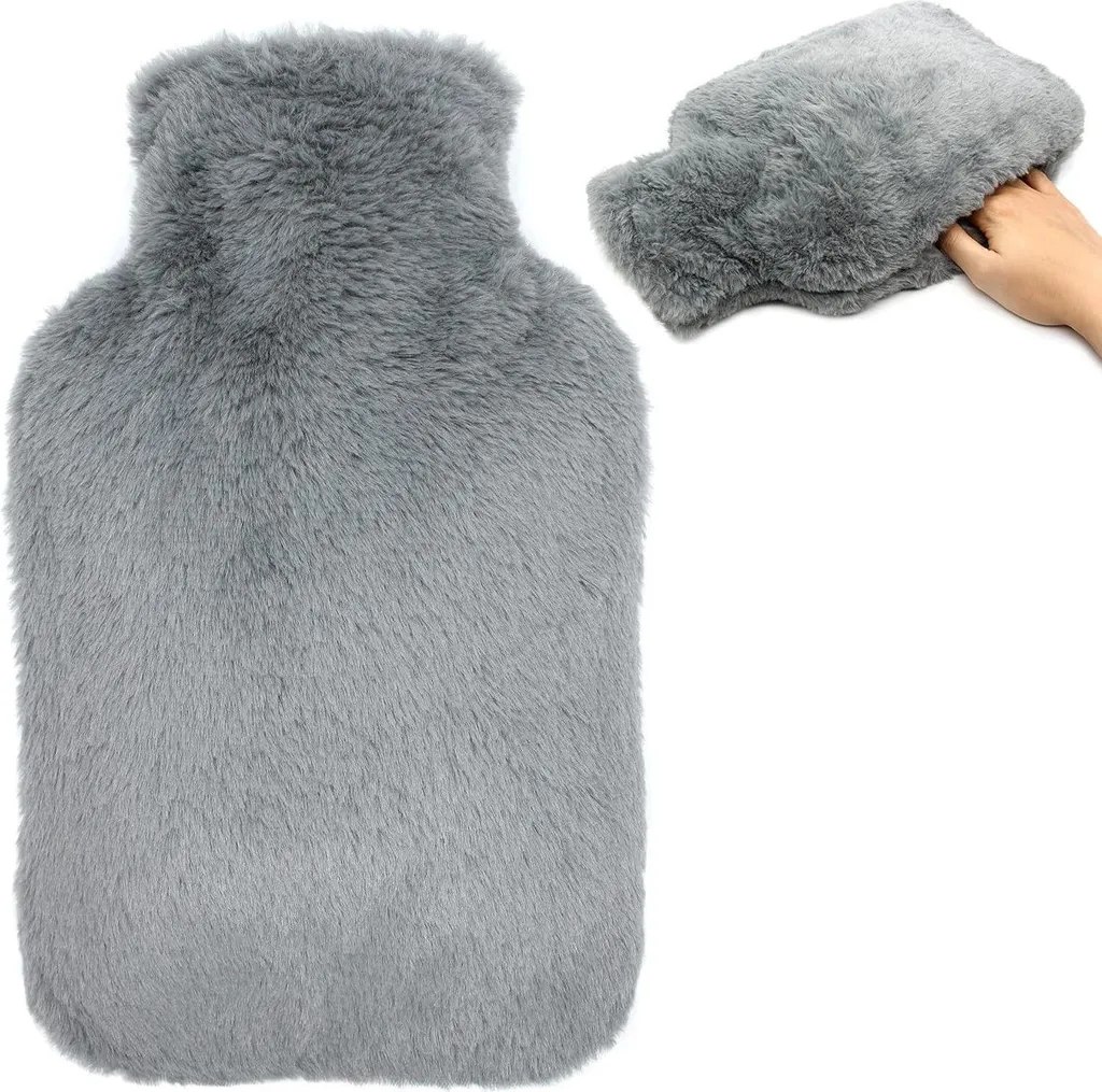 Bouillotte 2L Anti-Douleurs avec Housse Douce pour Soulager les Maux