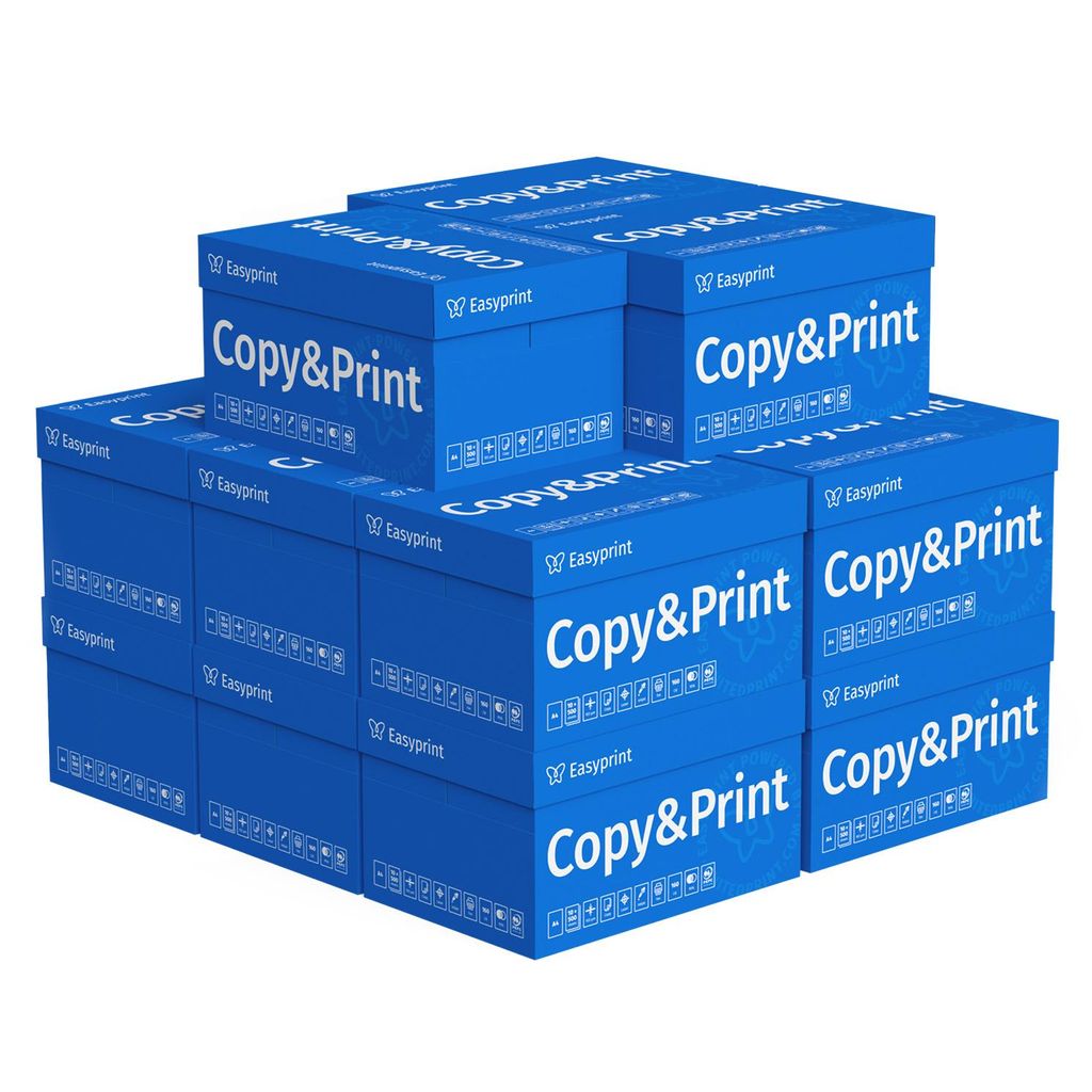 Easyprint Druckerpapier Kopierpapier 75.000 Blatt 150 x 500 A4 Premium Hochweiß CIE 160 PEFC
