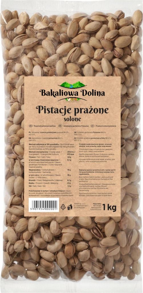 Pistazien - Röstpistazien 1 KG - Knabberspaß - Gesalzen - In der Schale - Party-Snack - Eiweißquelle