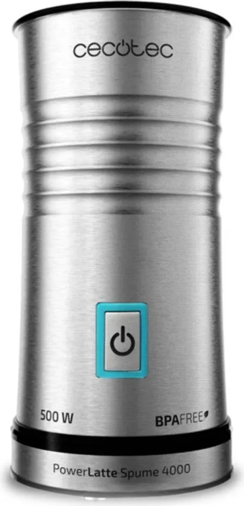 Mousseur à lait Inox 500W Power Latte Spume 4000 avec 4 fonctions de chauffe