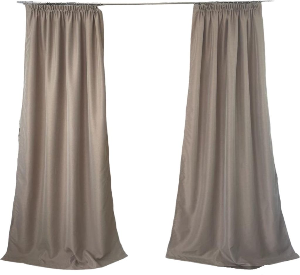 Fertigvorhang 140x250 beige Malaga-Soft Produktbild 