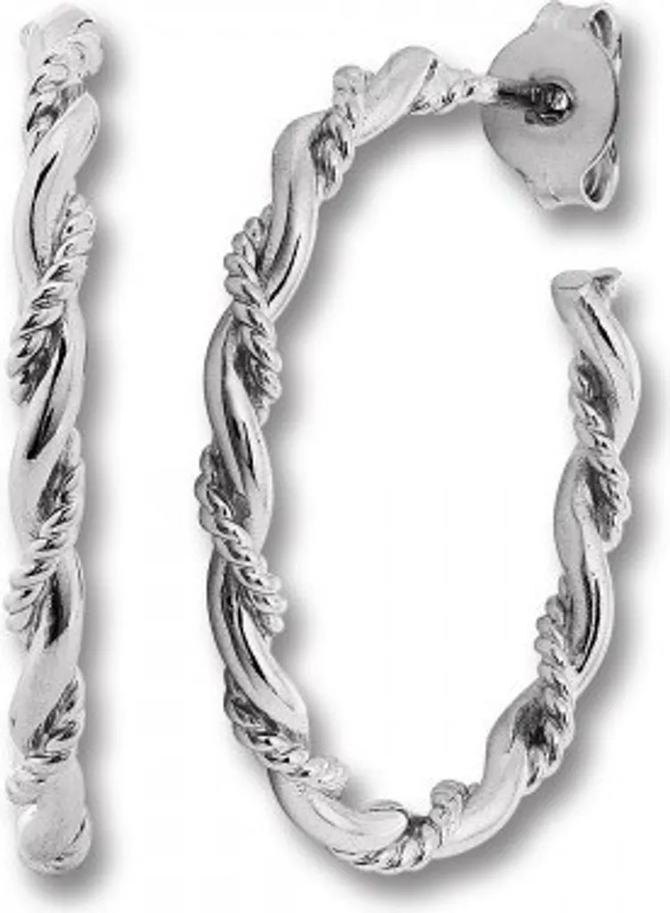 Créoles argent 925 rhodié 24 mm - Accessoire idéal pour toutes tenues