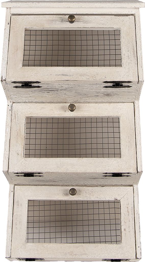 Mensola a muro Clayre & Eef 33x25x61 cm in legno bianco Immagine del prodotto 
