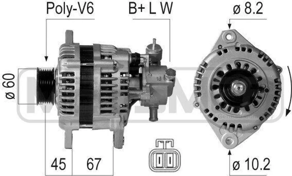 Alternateur ERA 210131A pour Astra G et Corsa C - Pièce OE R1 530 065