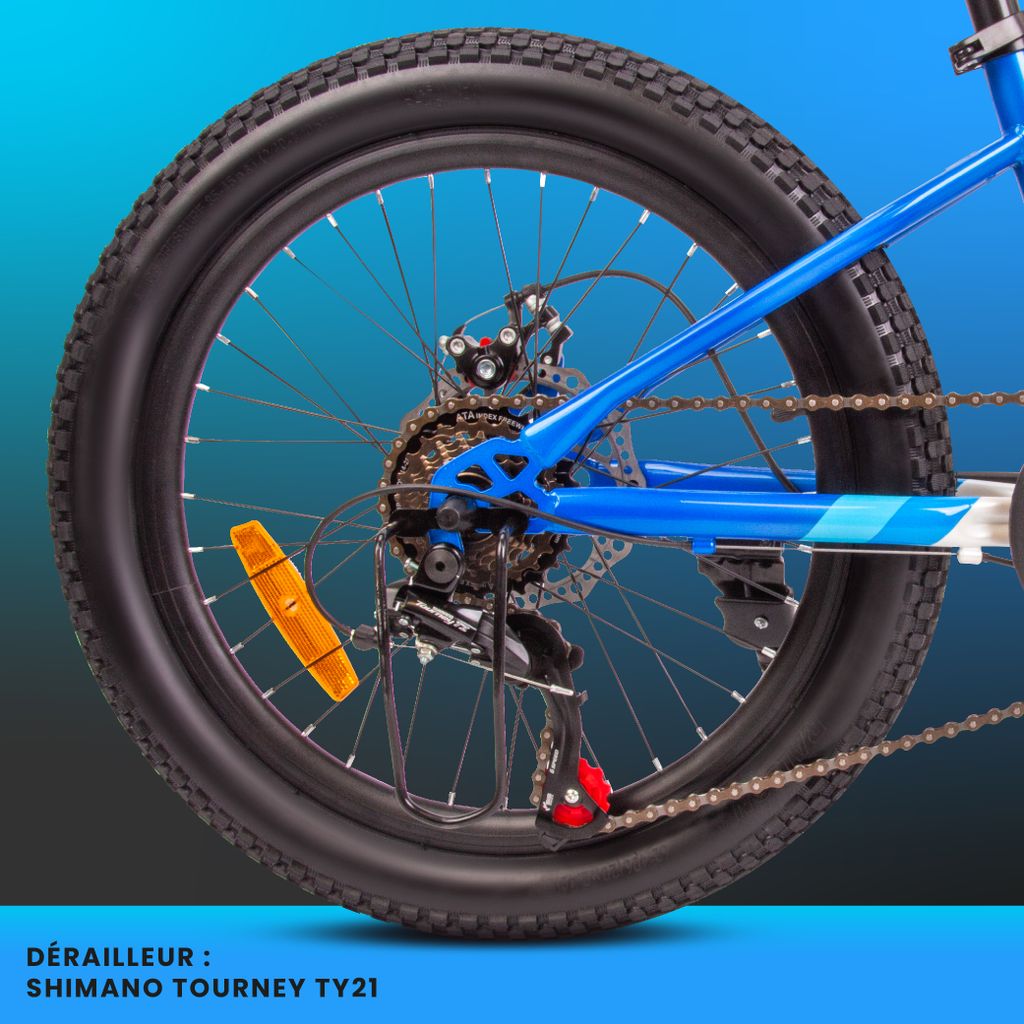 Tatra Bikes – Vélo Enfant 20 Pouces, Aluminium, 6 Vitesses Shimano, Freins à Disque, 5-8 Ans (10,55 Kg)