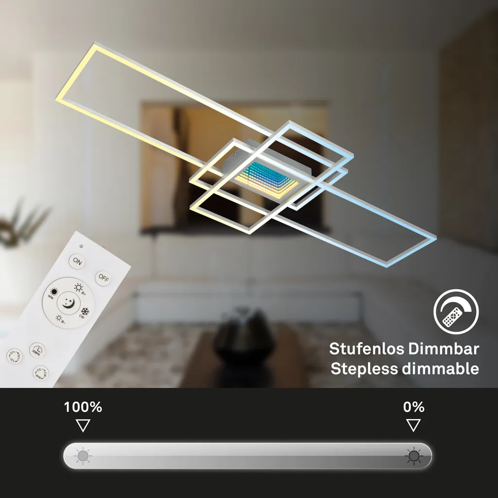 Plafonnier LED Misy contre l'Éclairage Terne : Effet Miroir et Variable - 10
