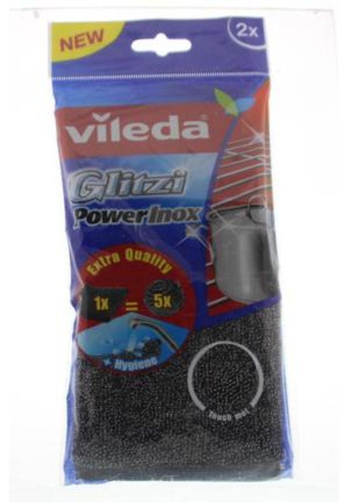 Vileda Glitzi Power Metalen Spons (2 stuks) Productafbeelding 