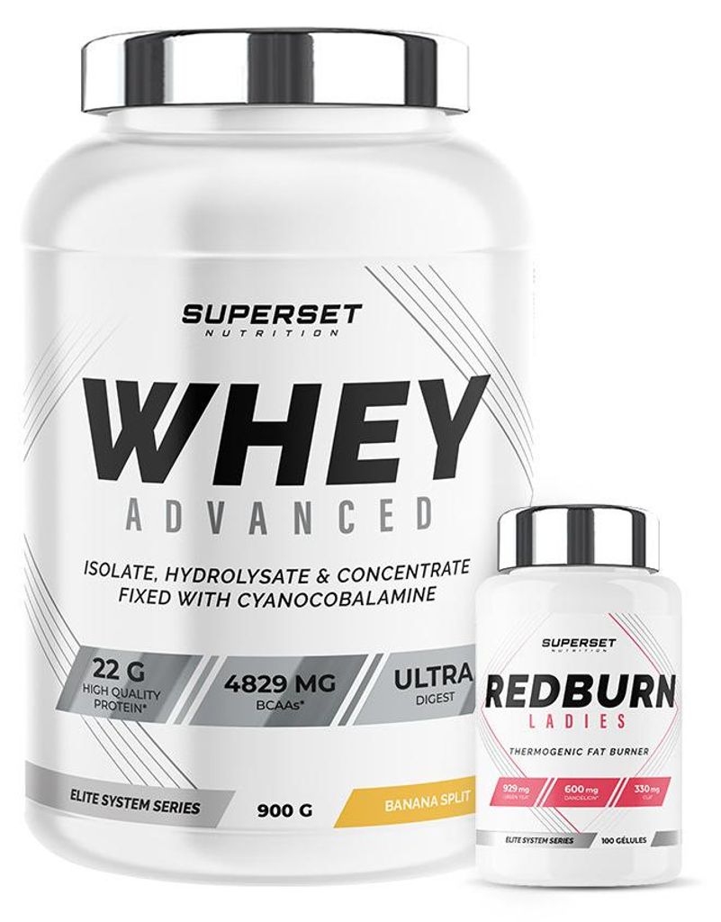 Remodelling Fitness Programm - 100% Whey Protein Advanced 900g Banana Split - Redburn Ladies