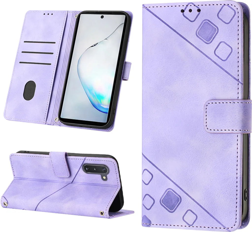 Custodia Flip Samsung Note 10 Viola | Funzione Stand e Rilievo