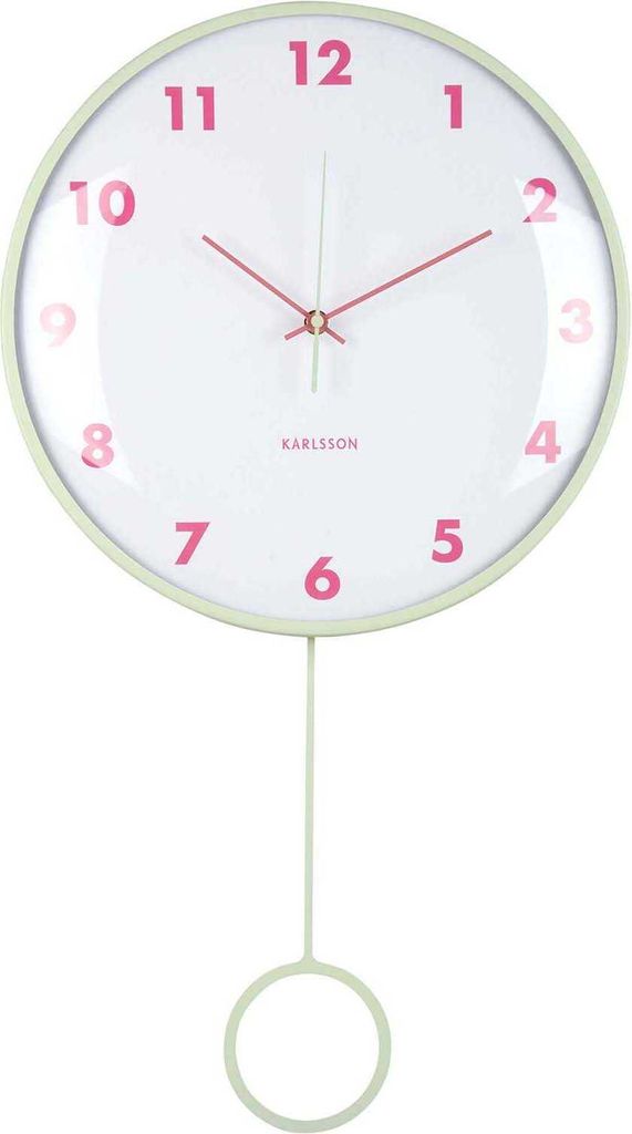 Karlsson - Wanduhr Cheeky Dome - Sanftes Grün - 7.1x35.5x61.5cm